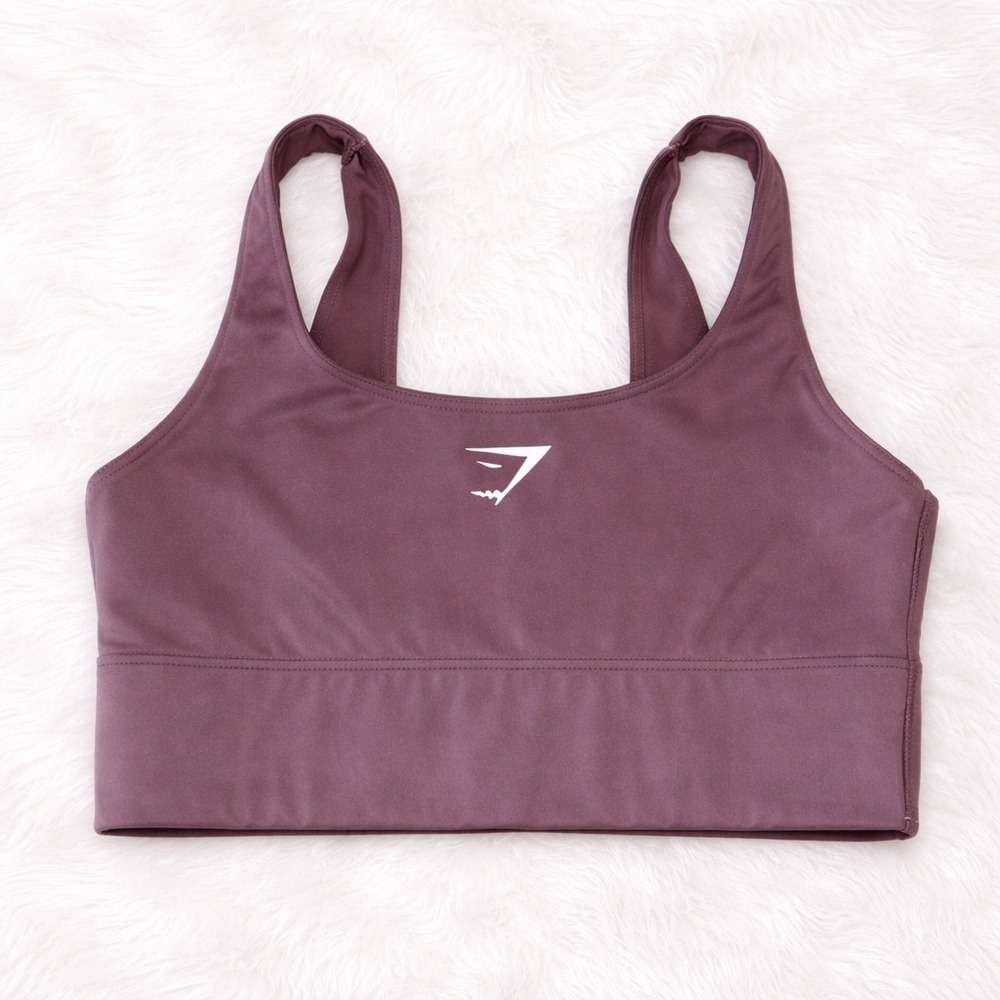 Gymshark Women's Small Mauve Sports Bra | Athletic Workout Crop Top Activewear - Picture 2 of 3